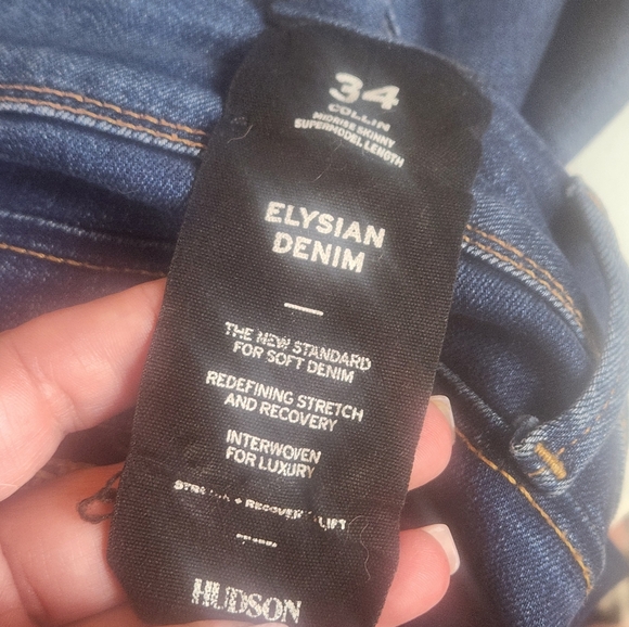 Hudson Jeans Elysian Denim Midrise Skinny Stretch Jeans 34 Waist (6457) - Picture 6 of 9